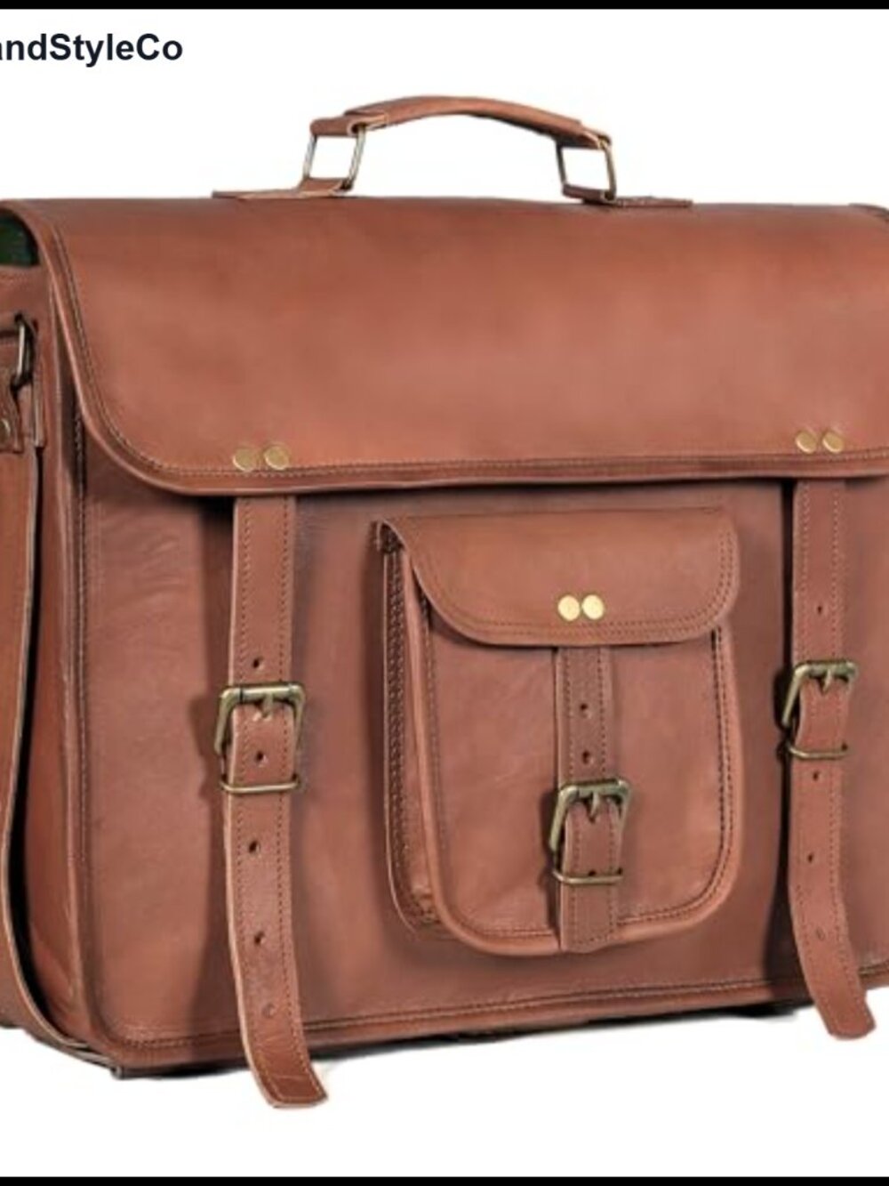 Genuine Leather Messenger Bag Laptop Briefcase Satchel Crossbody